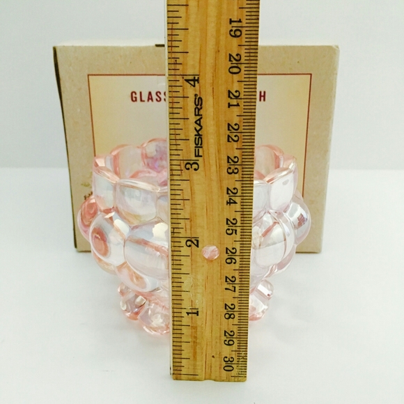 💗HP💗Cracker Barrel Pink Iridescent Glass Trinket Dish - Picture 5 of 8